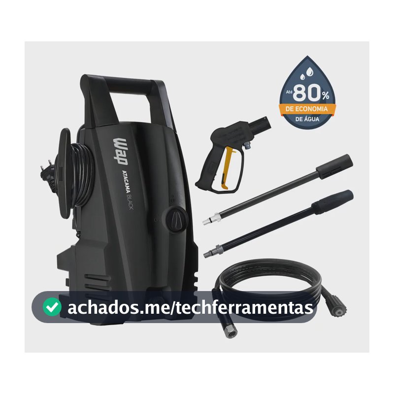 Lavadora de Alta Pressão WAP Atacama Black 1400W 1500PSI 127V