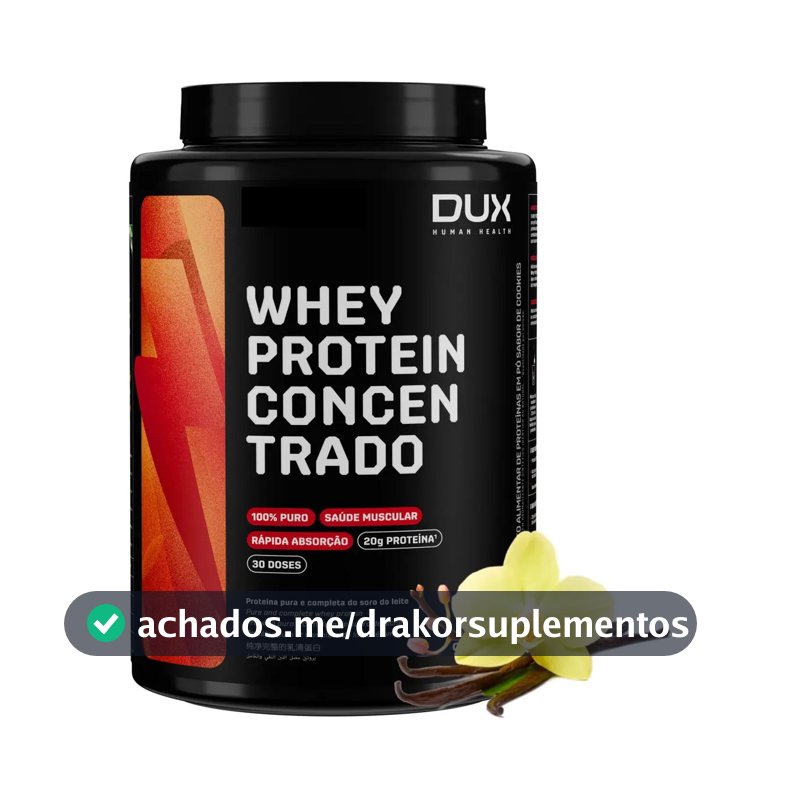 WHEY Protein Concentrado Dux em pó sabor Baunilha x 900g
