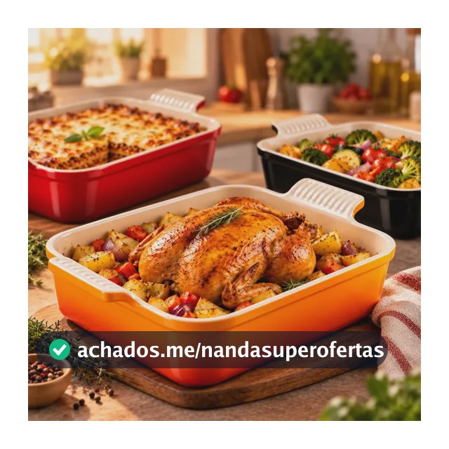Travessa Assadeira Ceramica 24cm Cook Pro Retangular 2l Laranja