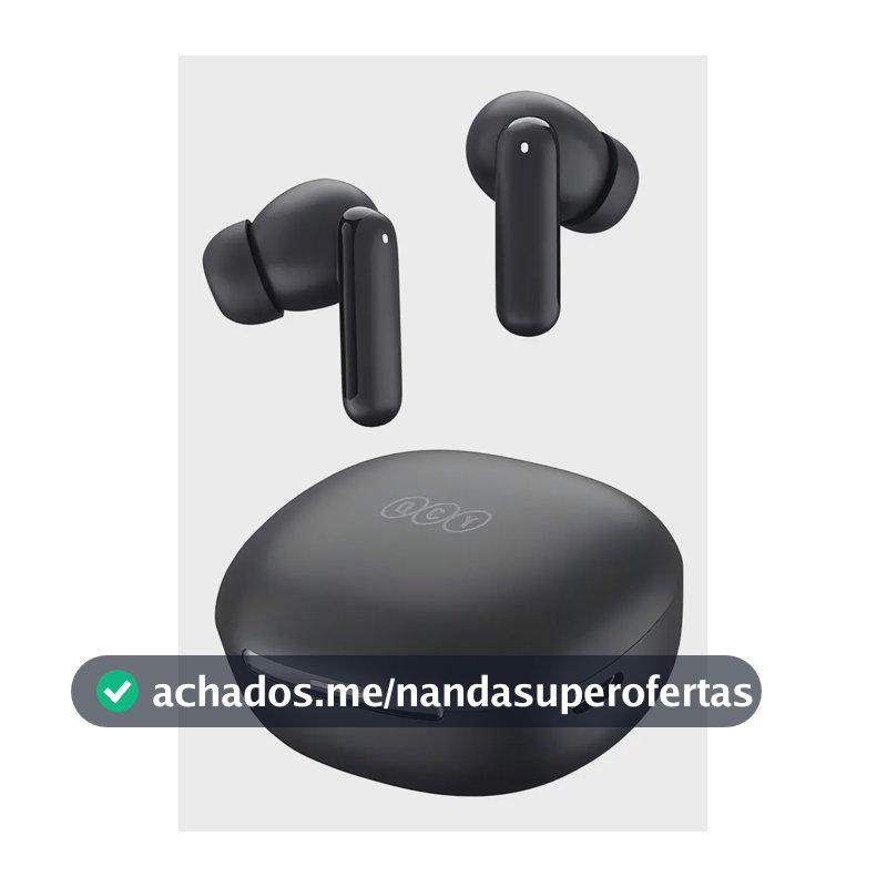 Fones de ouvido QCY N30, ANC Adaptativo de até 45dB, Bluetooth 5.4, Conexão dupla simultânea, IPX4, Cor Preto