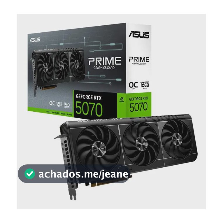 Placa de Vídeo Asus GeForce RTX 5070 Prime OC Edition 12GB GDDR7 192-bit
