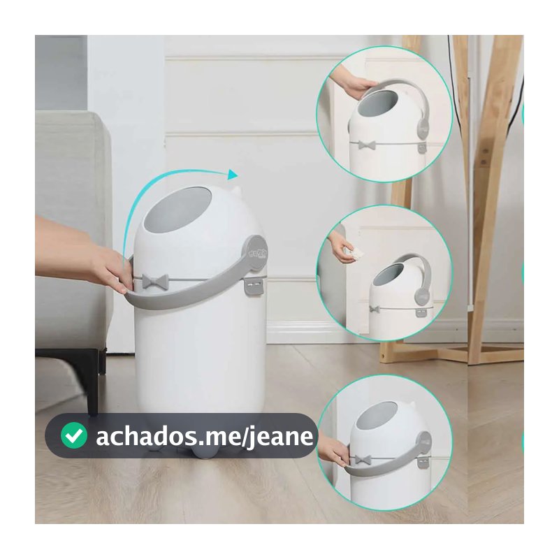 Lixeira Antiodor com Tampa Giravel 10 Litros - Branca