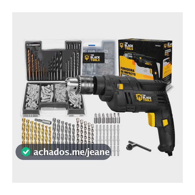 Furadeira De Impacto 3/8 Pol. 10mm 550w + Kit 300 Peças