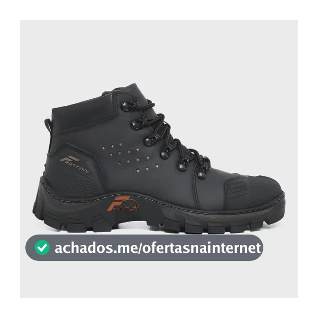 Bota Masculina Bico Pvc Coturno Trabalho Botina Segurança