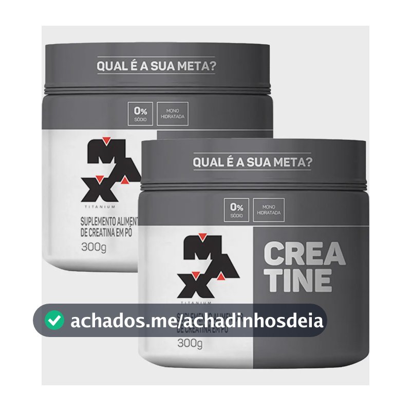Creatina Max Titanium em pó Sem sabor x 300g 2 un