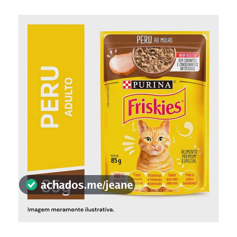 Caixa Sachês Friskies Peru Ao Molho 85g