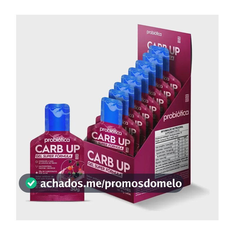 Whey protein Probiótica Carb up Super Fórmula em gel sabor Açaí com guaraná x 30g 10 un