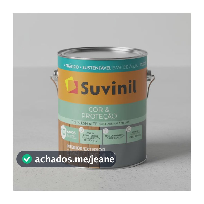 Esmalte Acetinado Base D´água Branco 3,6l Suvinil Branco Acetinado