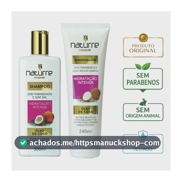 Shampoo E Condicionador Hidratação Intensa Naturrê Oleo Coco