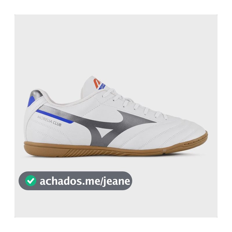 Chuteira Futsal Mizuno Morelia Club In Masculina Branco 40