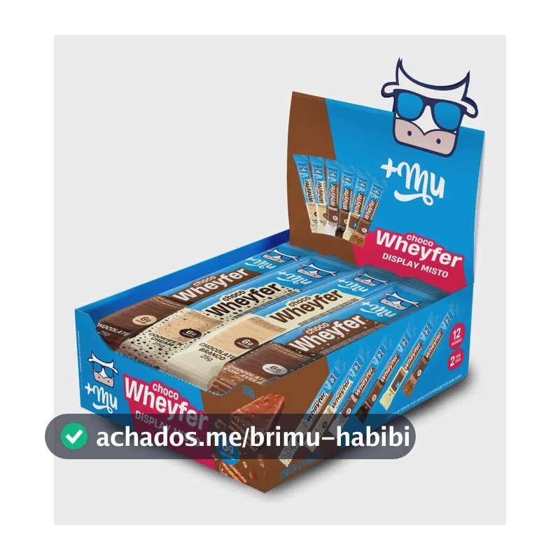 Whey protein +Mu Chocowheyfer em barra de cereais sabor Mix x 300g 12 un