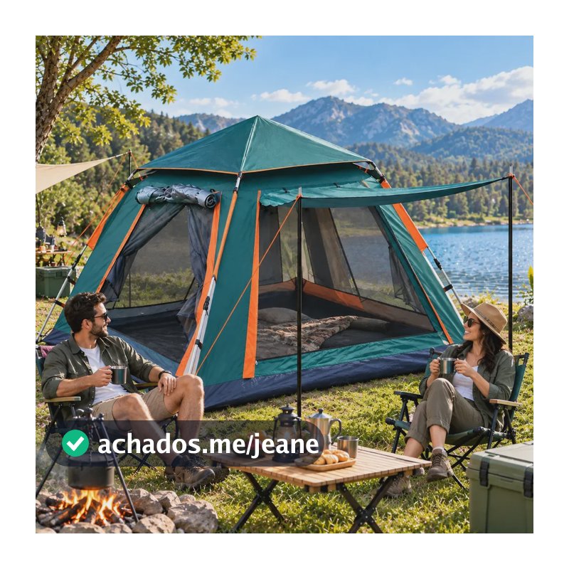 Barraca Automatica Camping 3-5p Impermeavel Upf 50+ Verde Verde