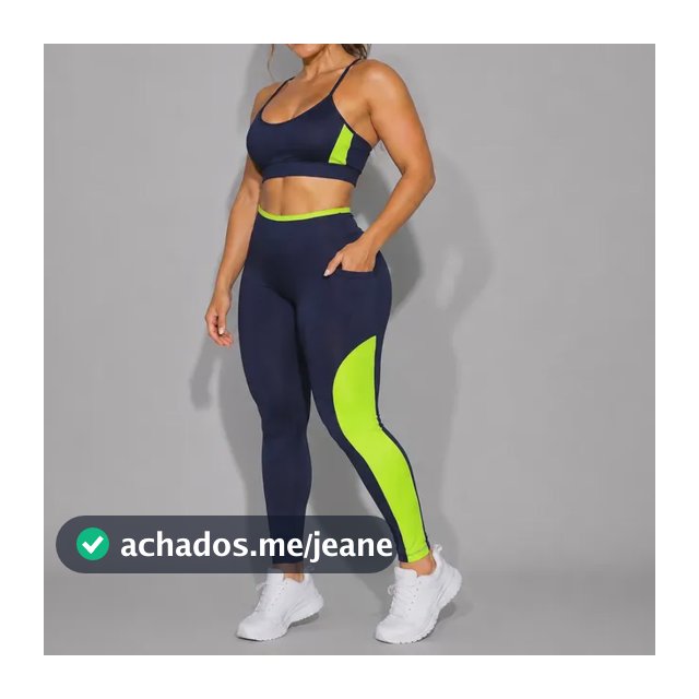 Conjunto Academia Top E Legging Fitness Com Bolsos Laterais