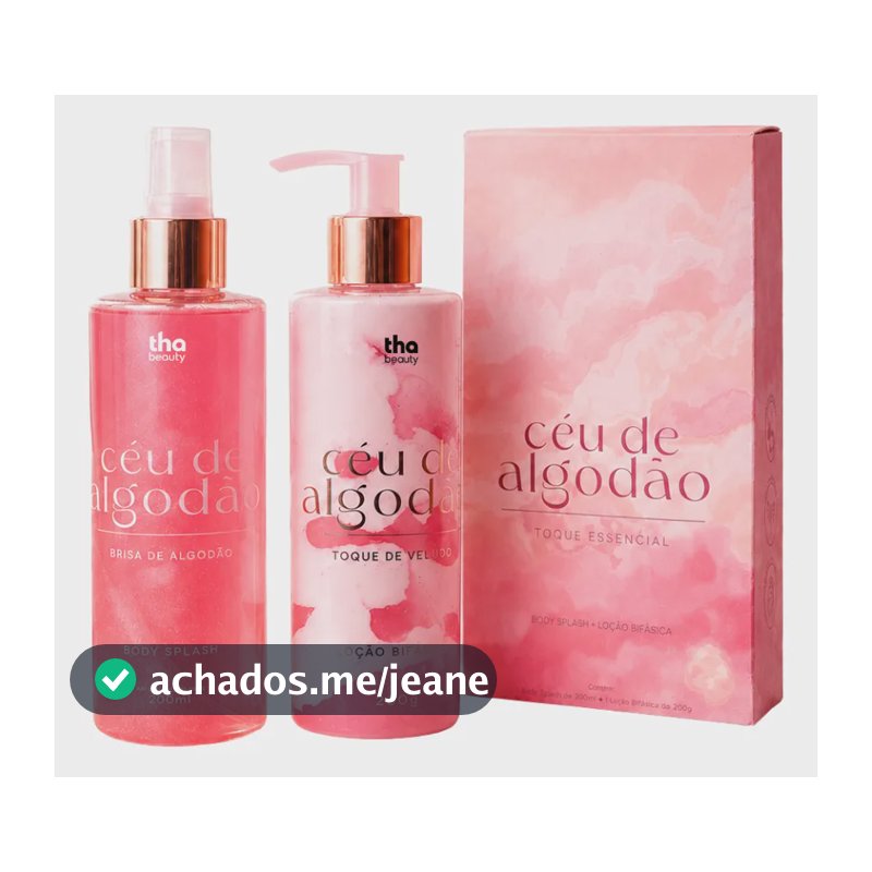 Kit Céu De Algodão Tha Beauty Body Splash + Loção Hidratante