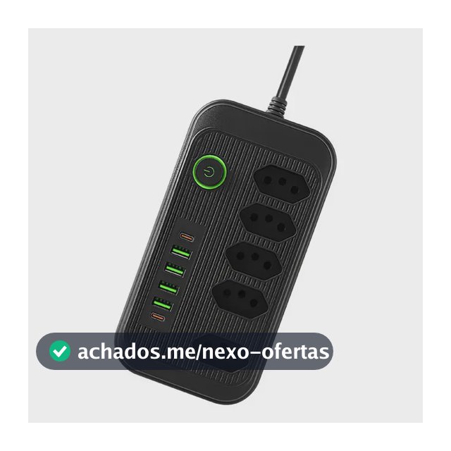 Extensão 5 Tomadas E  1 Pd 4 Usb Led Bivolt Power 127v/220v