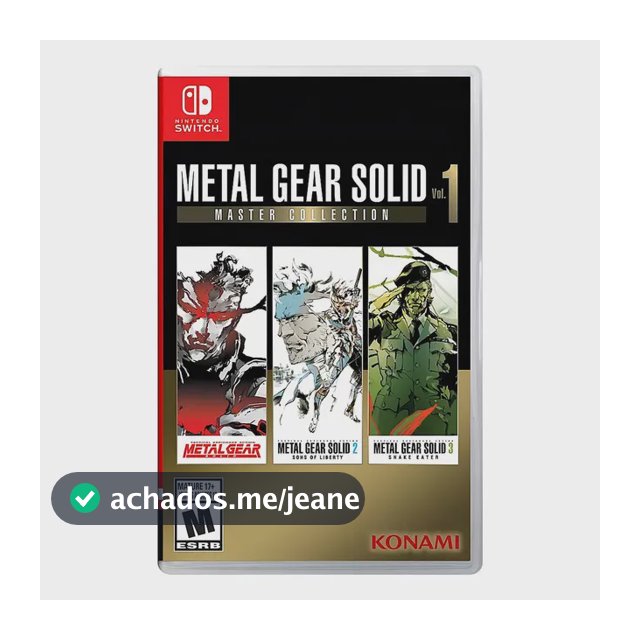Metal Gear Solid Master Collection Vol 1 Nintendo Switch Físico Konami