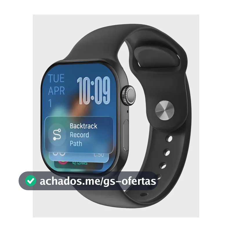 Smartwatch A Prova D'água Mede Pressão Arterial Gps Strava Preto