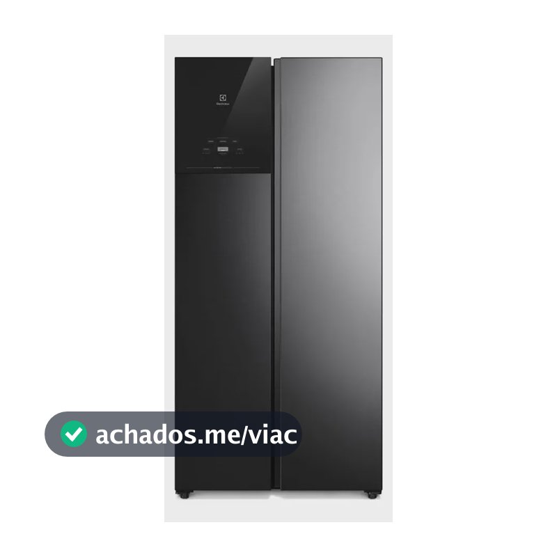Geladeira Electrolux 431l Bivolt Sidebyside Black Inox Es40b Black