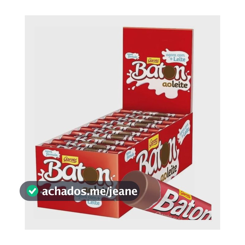Chocolate Baton Ao Leite Garoto Caixa 30x16g