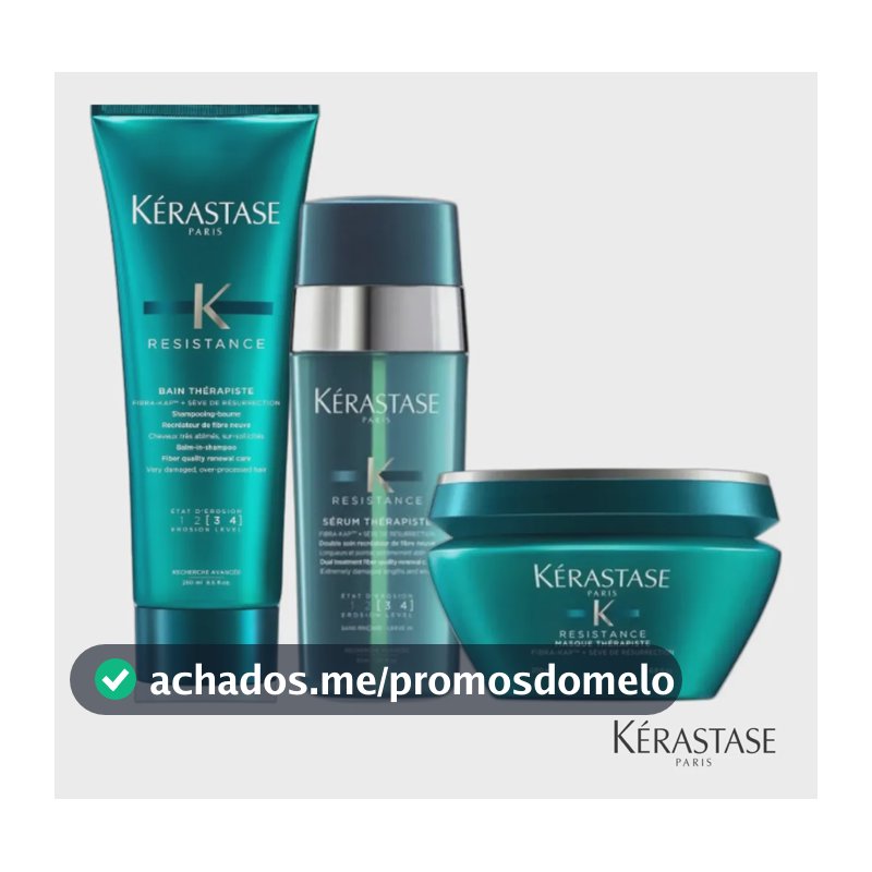 Kit Kerastase Therapiste 3 Produtos Shampoo+mascara+serum