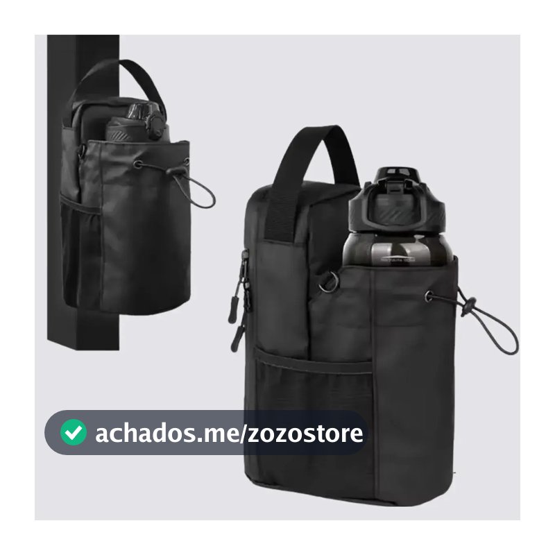Bag Magnética Para Garrafas Bolsa De Academia Cor Preta Liso