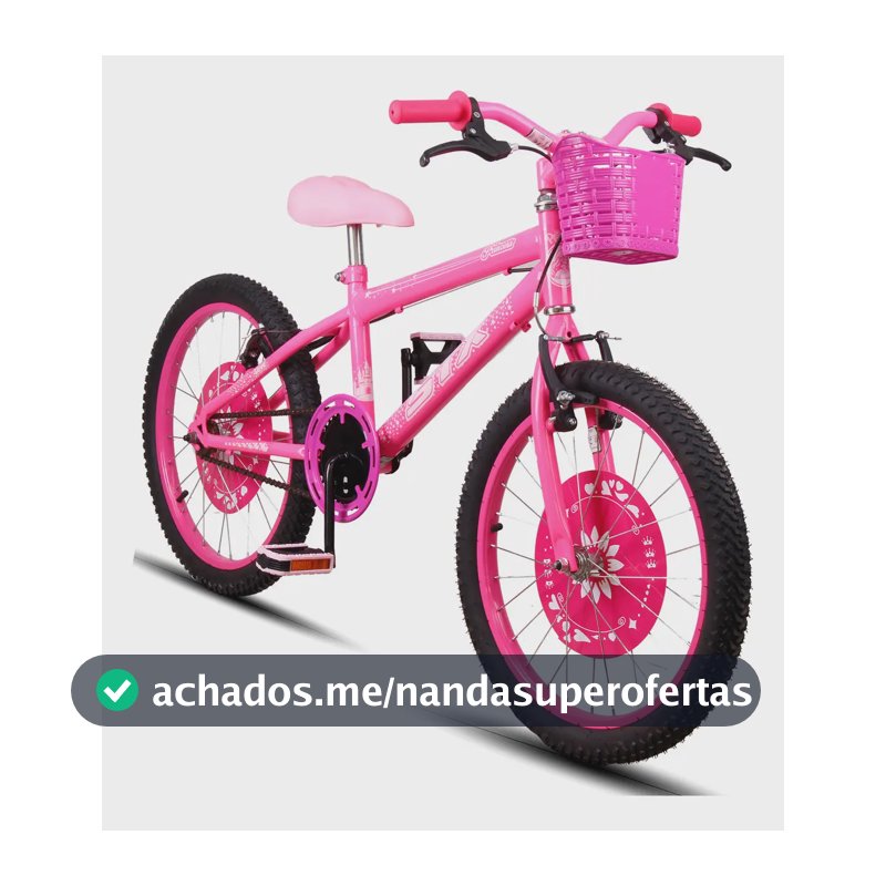 Bicicleta Infantil Aro 20 Feminina Stx Princess Menina 6 A 10 Anos Freio V-brake Cor: Rosa