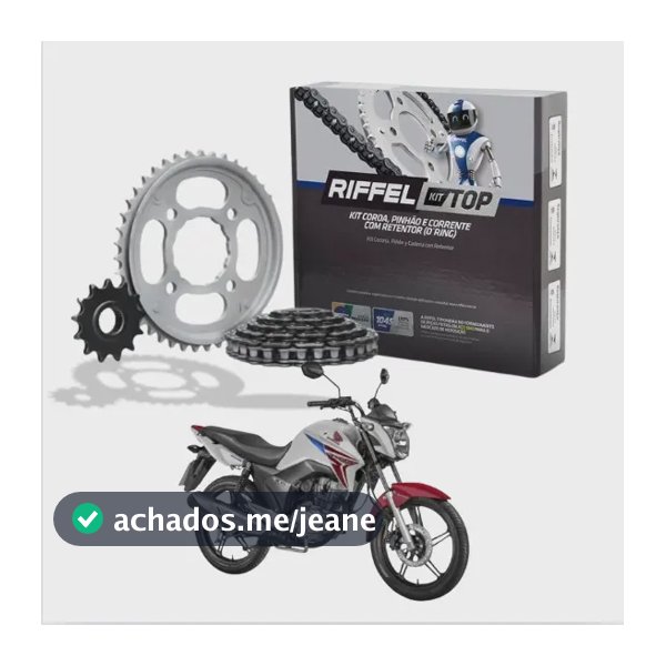 Kit Relação Cg Titan Fan 150 2004 2008 2014 2015 Retentor Aço 1045