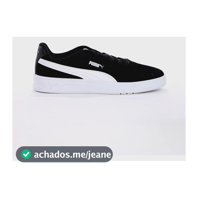 Tênis Puma Court Classic Clean Sd Bdp Retro Camurça Preto Preto 41 Br