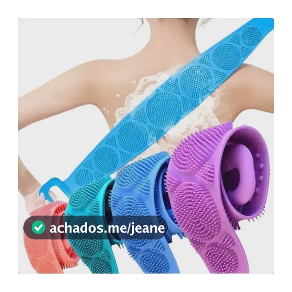 Kit 2 Silicone body scrubbing strip Lavar Esfregar Esfoliar Costas