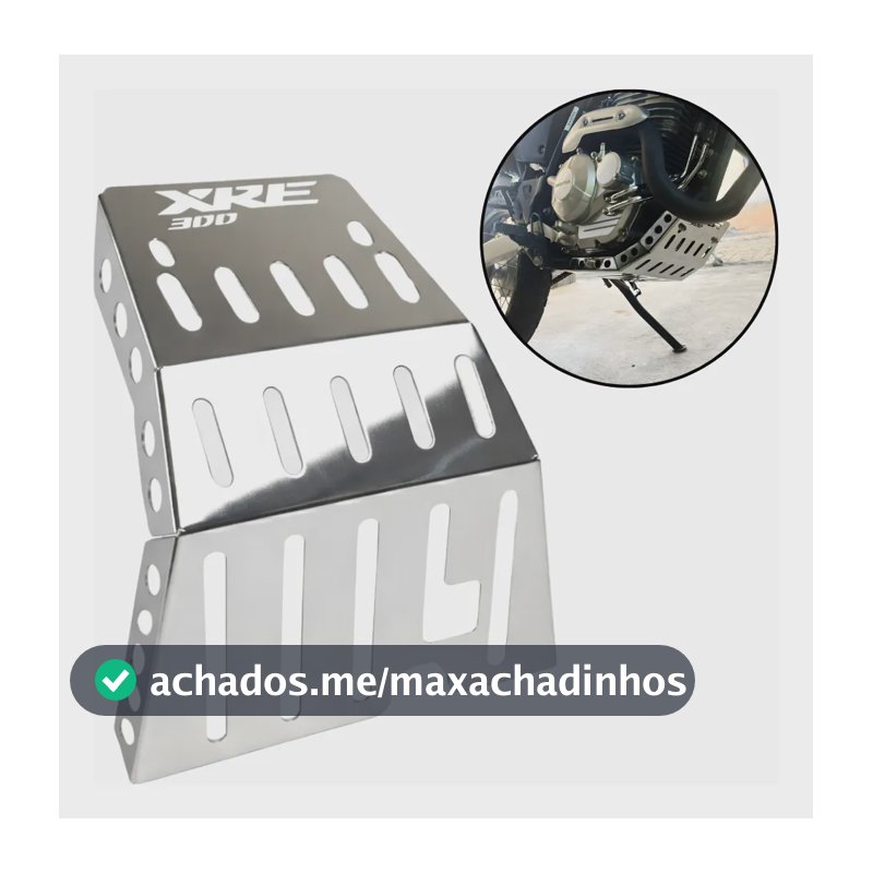 Protetor Carter Honda Xre300 Xre 300 2011 / 2023 Cromado