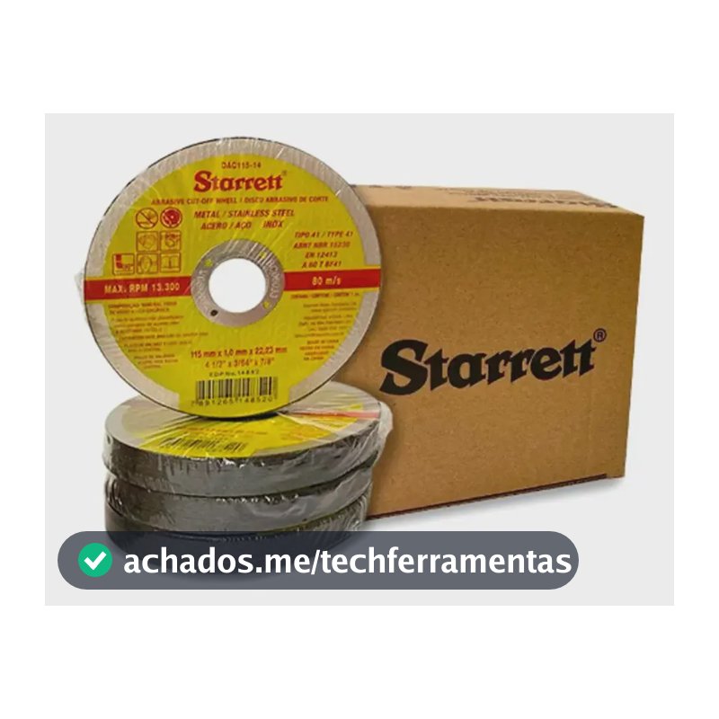 48 Peças Disco De Corte Extra Fino 4.1/2 X 1mm X 22,23 mm Starrett