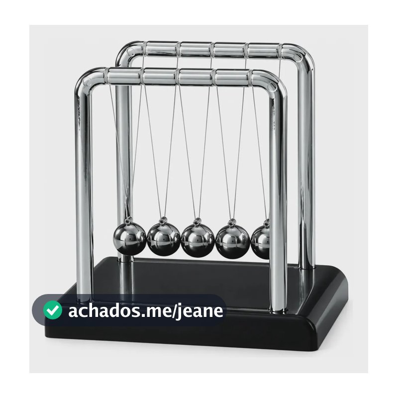 Pendulo De Newton Enfeite Decoracao Mesa Escritorio Sala Cor Base Preta