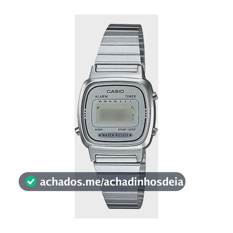 Relógio Casio Feminino Original Vintage Prata Tamanho Mini Prata Prateado Cinza