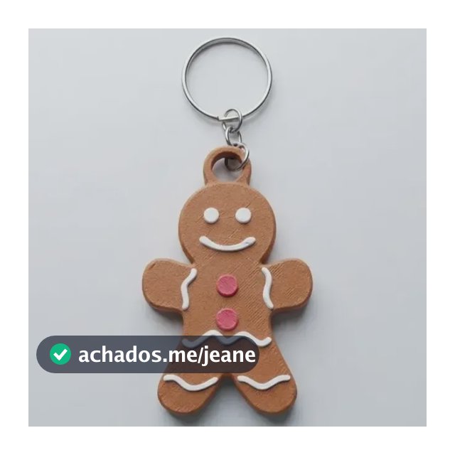 Kit 100 Chaveiros Biscoito De Natal Marrom-claro