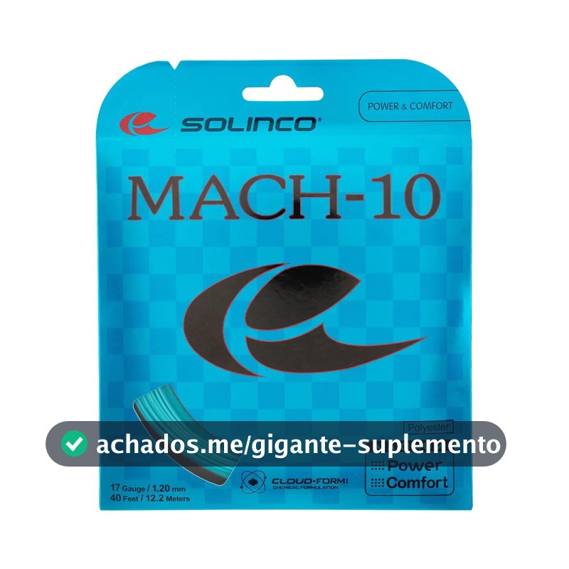 Corda Solinco Mach-10 17 1.20mm Set 12 Metros Cor Azul-celeste Espessura 1.2 Mm