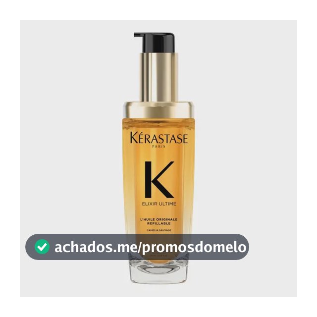 Óleo Capilar Kérastase Elixir Ultime L'Huile Originale Refilável, Cabelo Brilhante, Nutrido 75ml