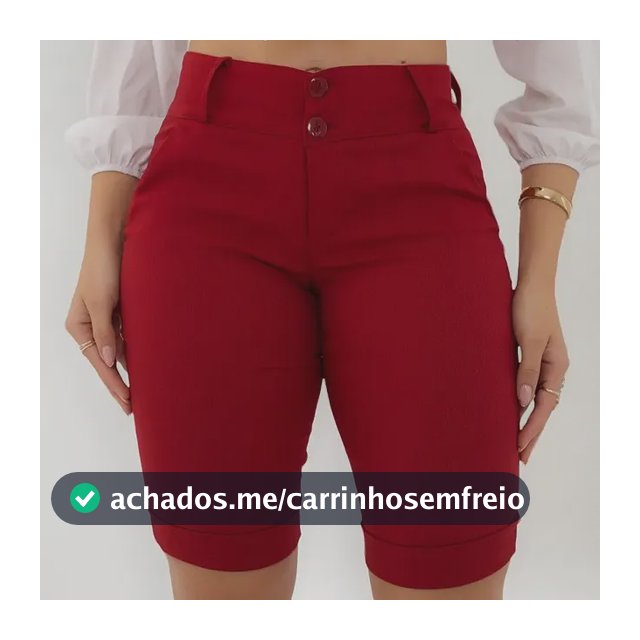 Bermuda Feminina Social - Ate O Joelho - Bengaline Lycra