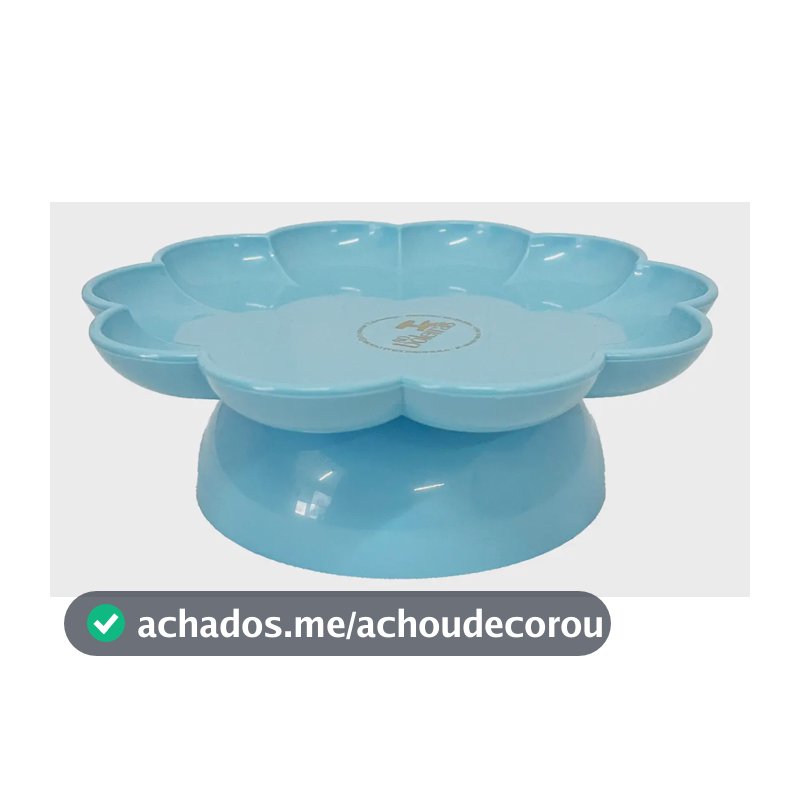 Boleira Flor Com Pé Azul Céu Só Boleiras Decorativa