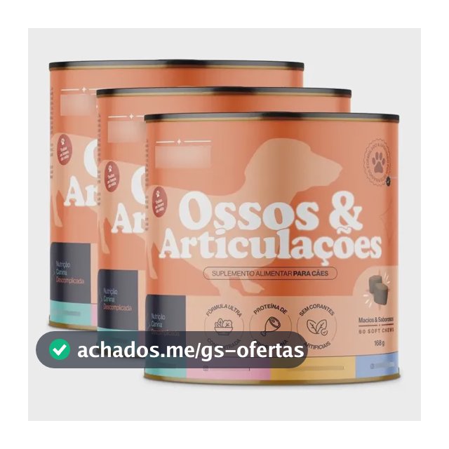 Kit 3x Ossos & Articulações Suplemento Alimentar Para Cães