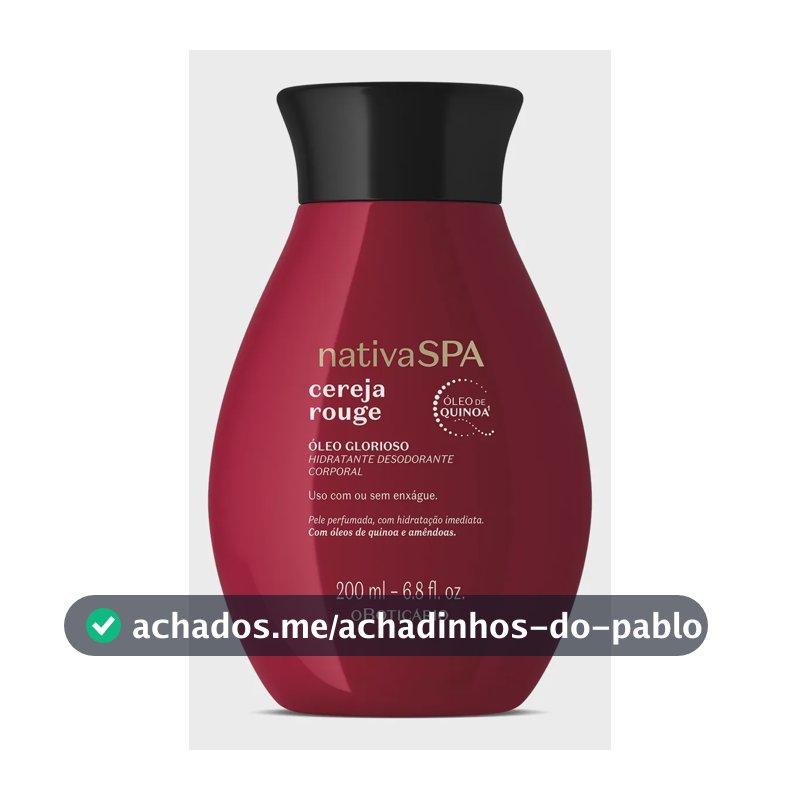 O Boticário Nativa Spa Cereja Rouge Óleo Hidratante Corporal Cereja Rouge