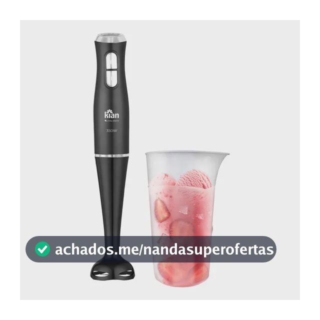 Mixer 350w 2 Velocidades Com Copo 700ml Preto Kian