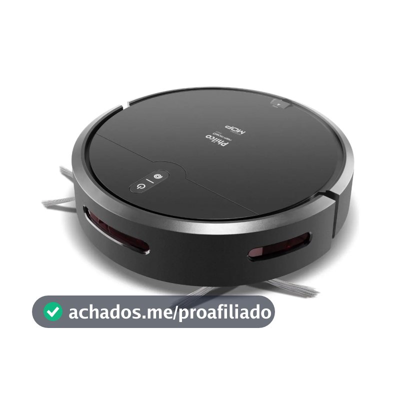 Aspirador de pó robô philco 3 em 1 pas23 Com Mop Preto
