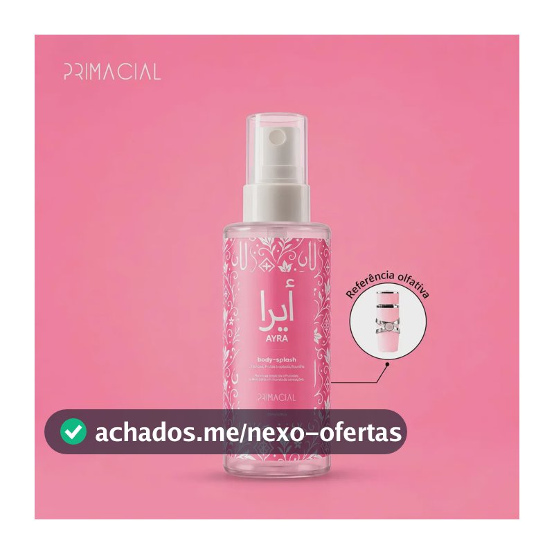 BODY SPLASH FEMININO ARABE AYRA 100ML - PRIMACIAL PERFUME FLORAL