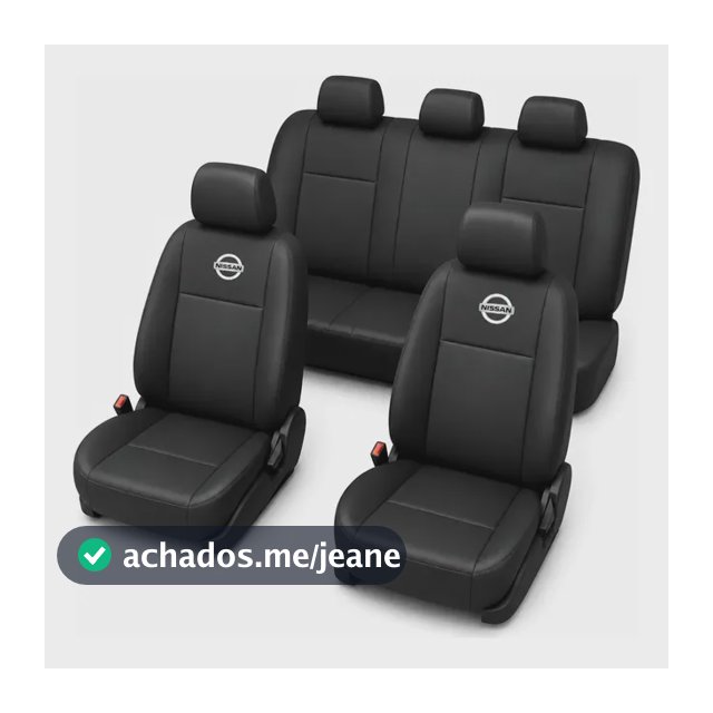 Capa Banco Nissan Couro Sintético Automotivo Completa Preto