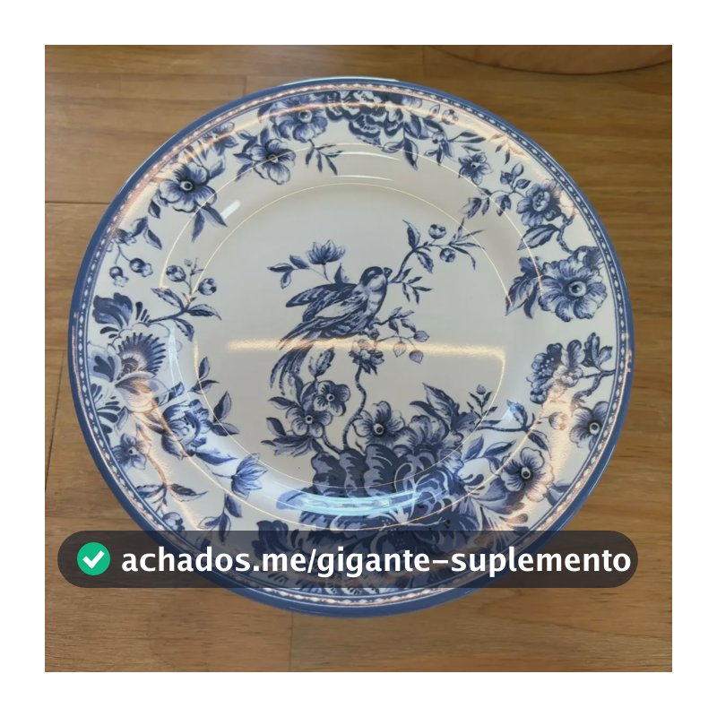 Prato Para Bolo Com Pe 21cm Ceramica Alleanza Boleira Mini Chinese Garden