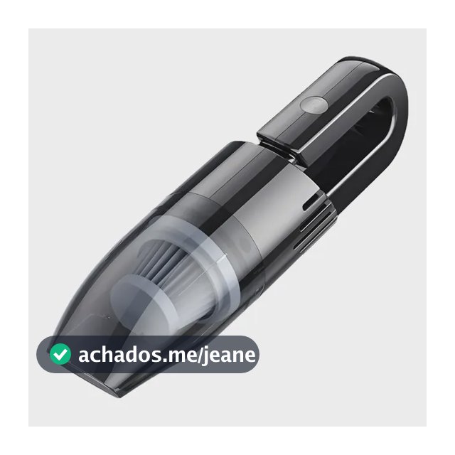 Aspirador De Carro Sem Fio Recarregável Forte Sucção Preto Preto