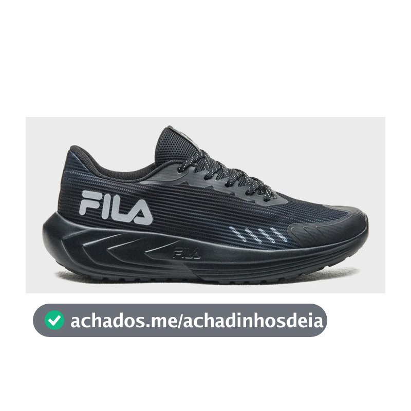 Tênis Fila Sprint Masculino Esportivo Caminhada Confortável Preto/grafite Liso 41 Br