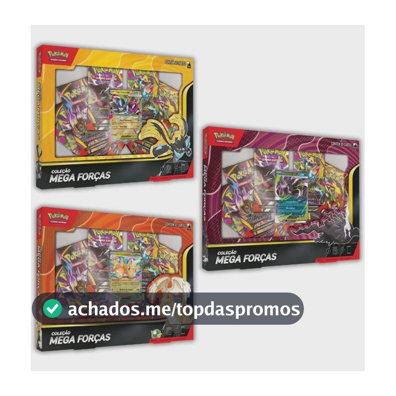 Box Pokémon Coleção Mega Forças Pokémon Com Carta Mega Ex