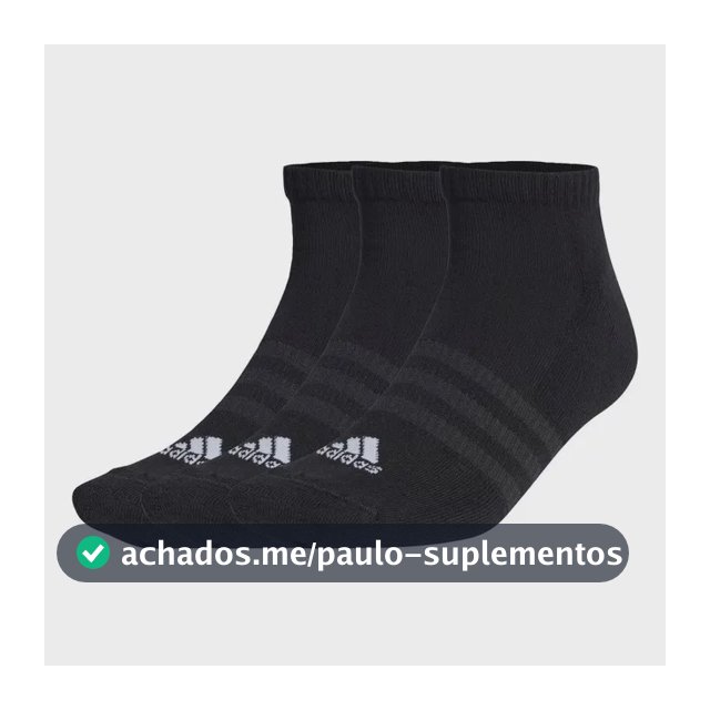 Meias Amortecidas Cano Baixo 3 Pares adidas