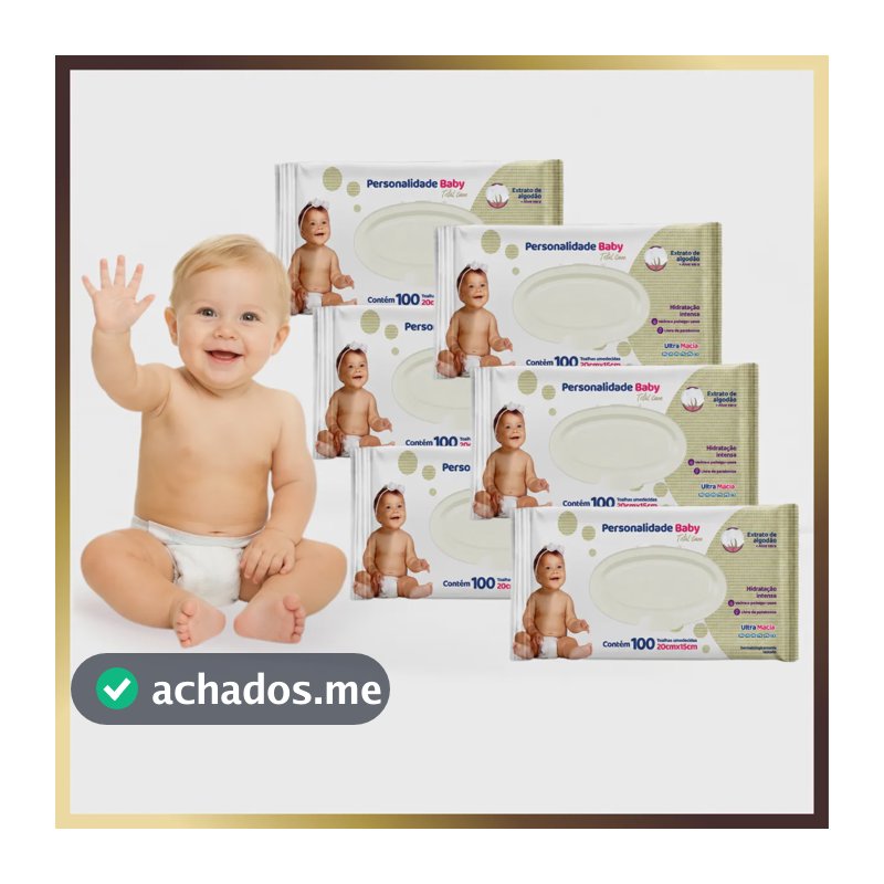 Kit 600 Toalhas Umedecidas Personalidade Lenço Sem Alcool
